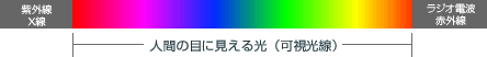 人間の目に見える光(可視光線)